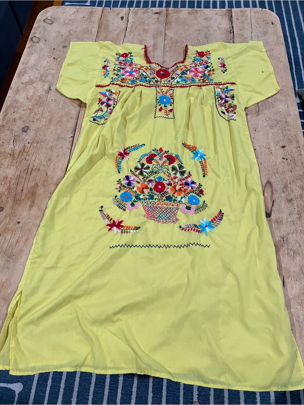 Oxaca Dress, bright yellow, free size (fits women’s XL)